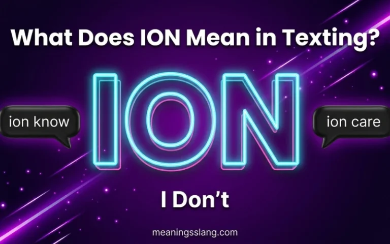 ION Meaning in Text