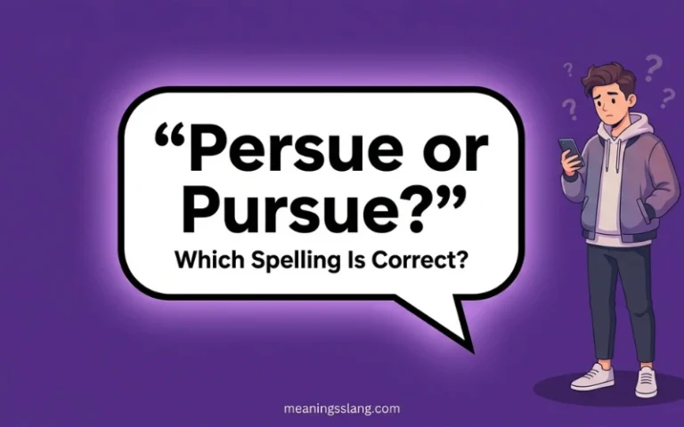 Persue or Pursue