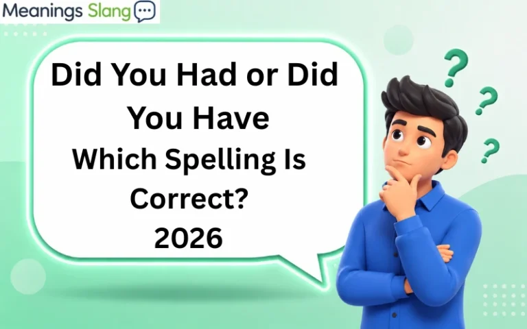 Did You Had or Did You Have